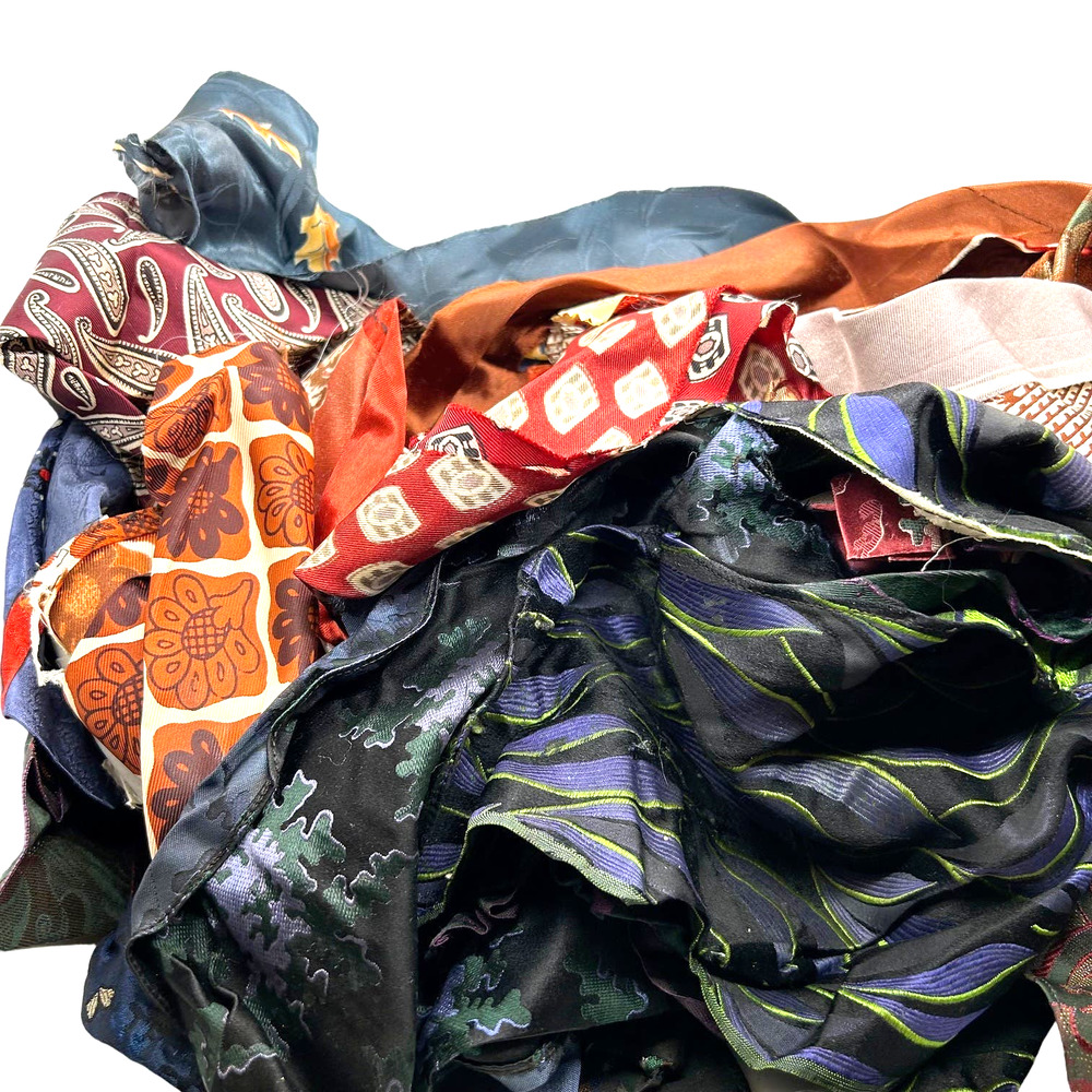 Vintage Disasssembled Neckties‎ For Quilting, Necktie Apron Skirt Other Crafting